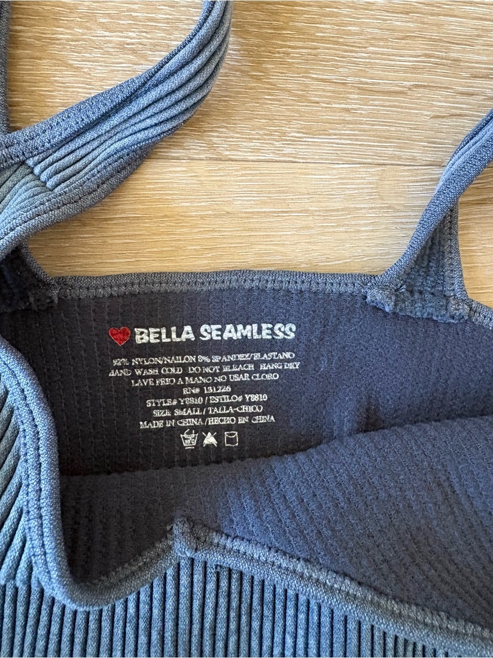 Washed Ribbed V-Neck Tank Top - Picture 2 of 3